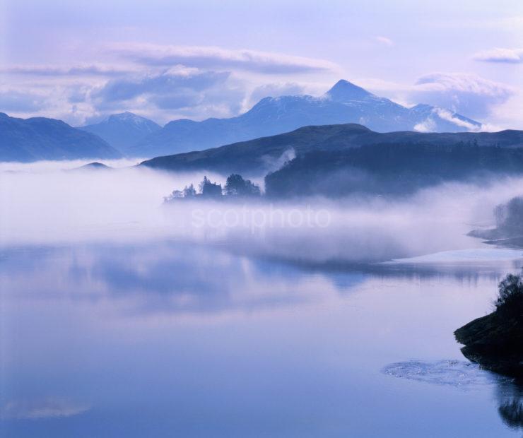 Mist Morning Across Loch Etive To Ben Cruachan