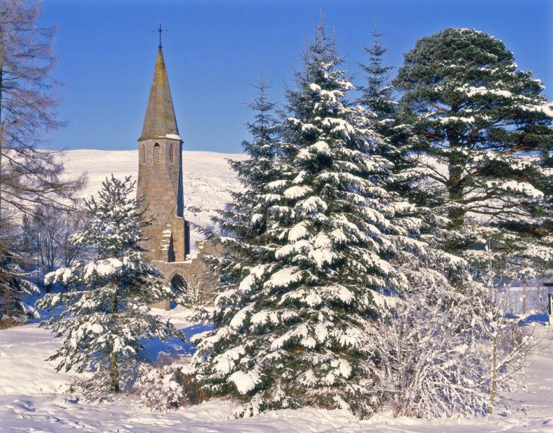 Winter View Of Gaskalone Kirk Kinloch Laggan