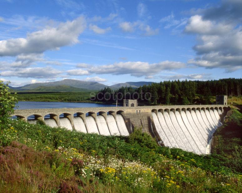 The Dam In Full Flow Loch Moy Glen Spean