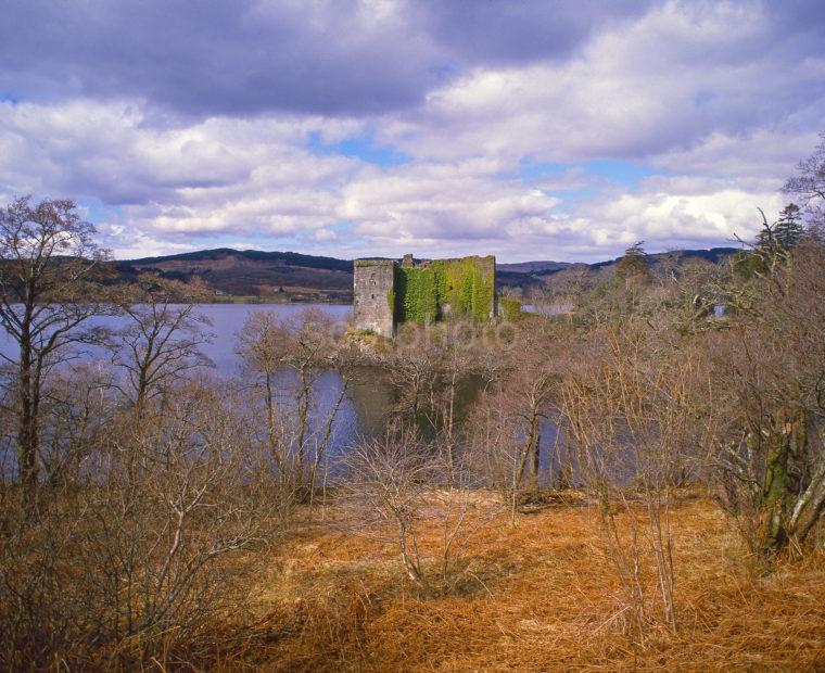 Winter View Towards Fincharn Castle Situated On The South West End Of Loch Awe Near Ford Argyll