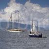 3X8G8751 Vessels Anchored Outside Crinan Harbour Portrait TL