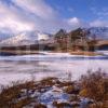 Loch Tulla In Winter Towards Stob Gabhar Black Mount Forest