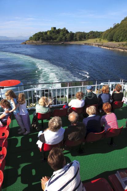 View From Stern Of Mull Ferry Dunollie Castle