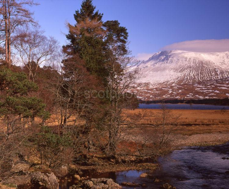 Winter View Towards The Bridge Of Orchy As Seen From The Shore Of Loch Tulla West Highlands