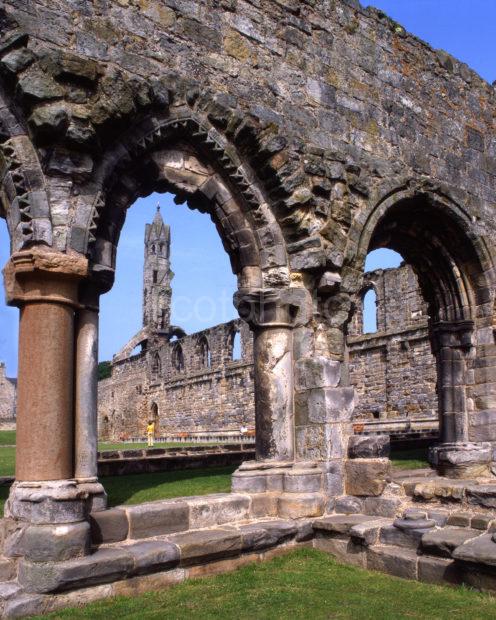 Ruins Of St Andrews Cathedral With The West Gable In View St Andrews Fife