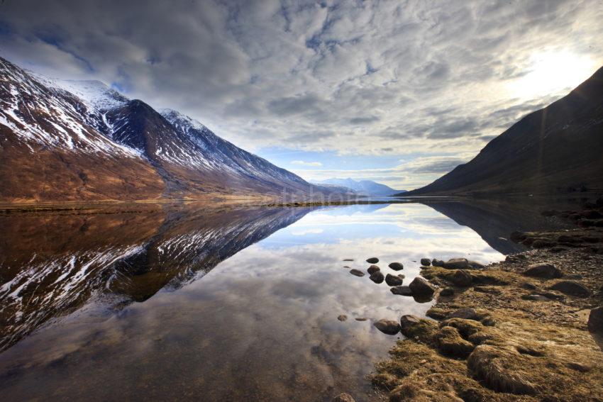 Winter Reflections In Lower Glen Etive Argyll