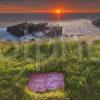 Plaque On Beach Isle Of Barra At Sunset