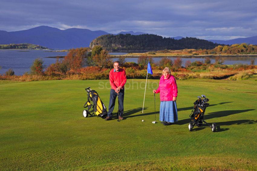 DEN AND DOROTHY ON GOLF COURSE