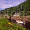 A Fine Looking Yacht Heads West On The Crinan Canal Near Cairnbaan Argyll