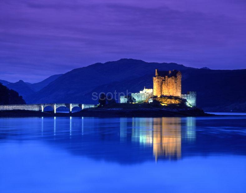 Moonlight Over Eilean Donan Castle Loch Duich