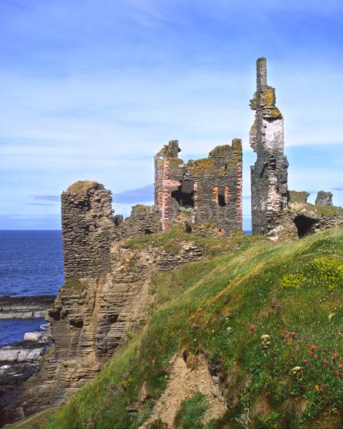 Castles Girnigeo And Sinclair On Noss Head Wick Caithness