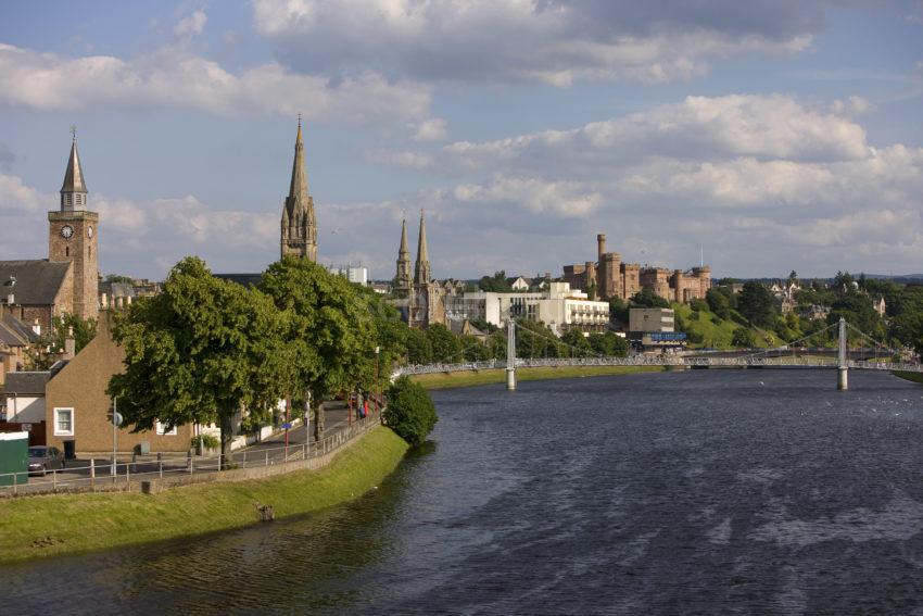 0I5D9965 Towards City Of Inverness From River Ness Highlands