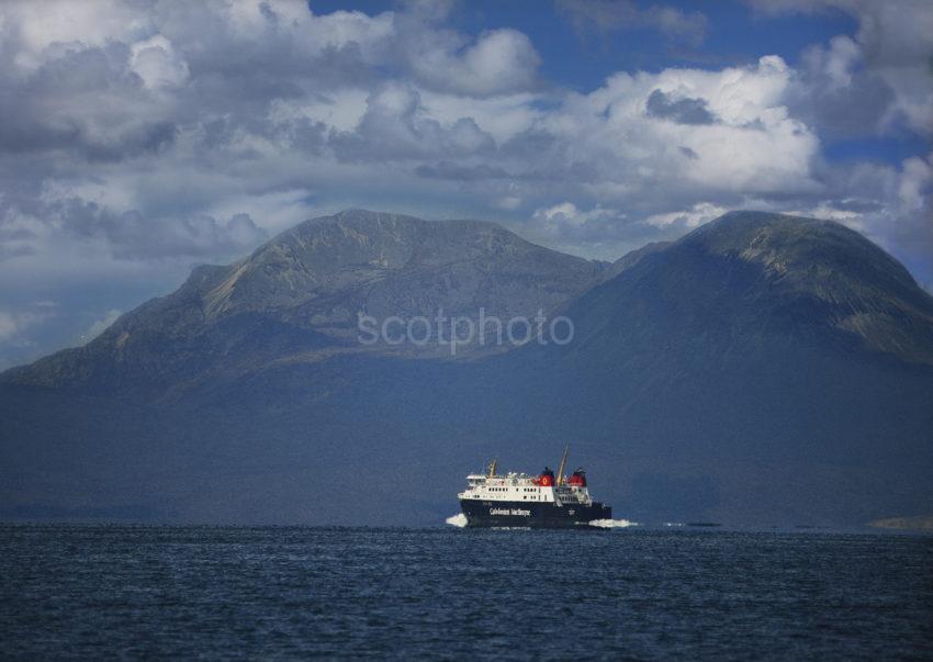 Dramatic Pic Of Finlaggan With Paps Of Jura