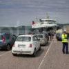 Cars Waiting To Embark Onto Finlaggan At Kennicraig