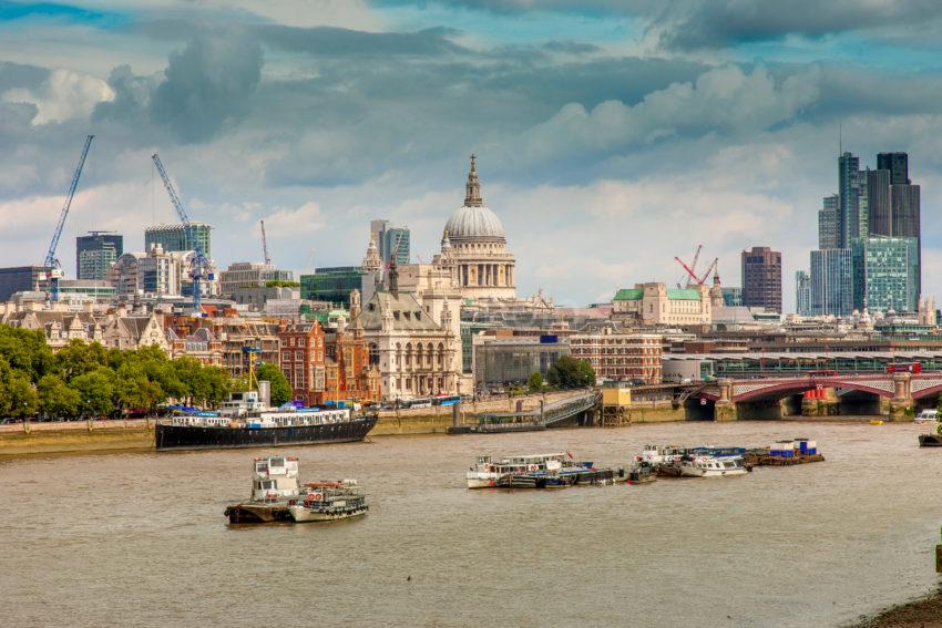 Towards St Pauls From Across The Thames