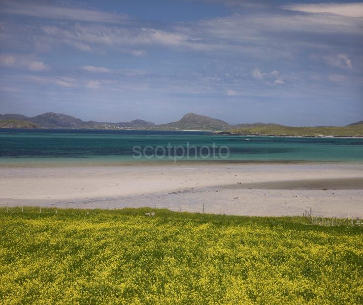 Sea Sun And Sand On Barra Looking Towards Eriska