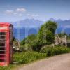 0I5D0502 Red Telephone Box And Eigg And Rum