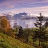 Misty Autumn View Looking Towards Loch Etive And Ben Cruachan Argyll