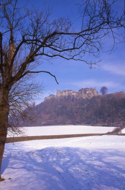 Winter View Towards Stirling Castle Central Scotland