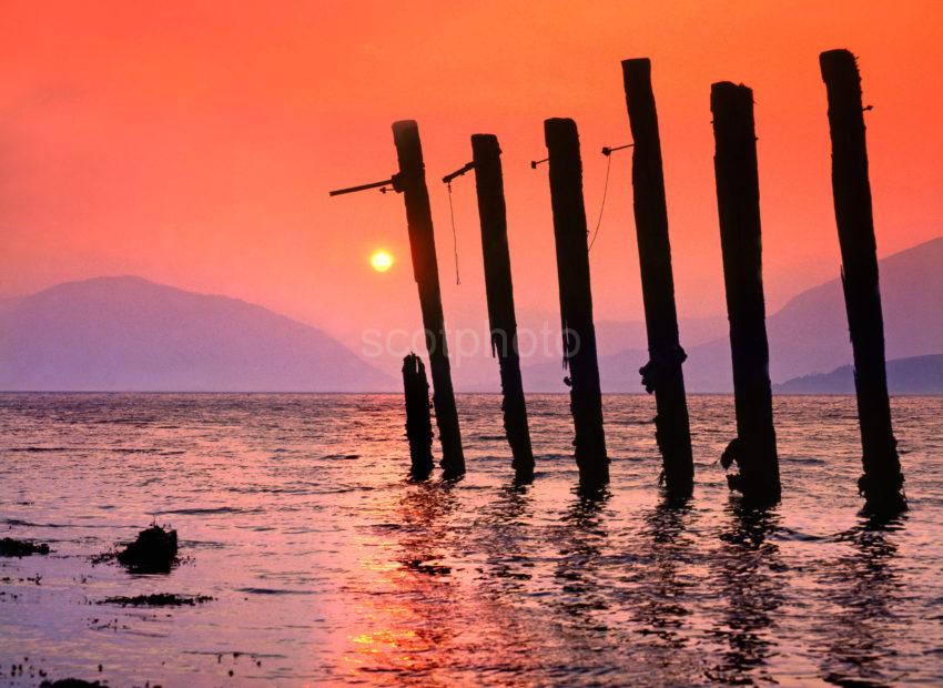 Sunset Stumps Ballachulish Loch Leven Morvern Hills