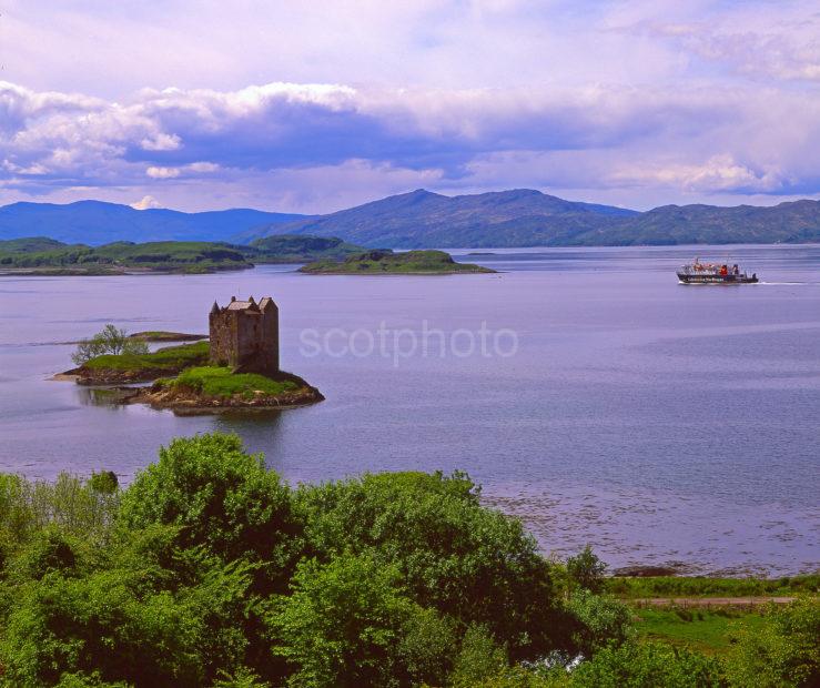 Summer View Overlooking Castle Stalker Appin Argyll