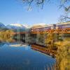 First Scotrail Sprinter Crosses L Awe Late Afternoon