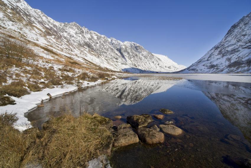 Winter Reflections In Pass Of Glencoe