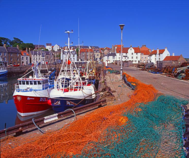 A Colourful Scene In Pittenweem Harbour East Neuk Fife