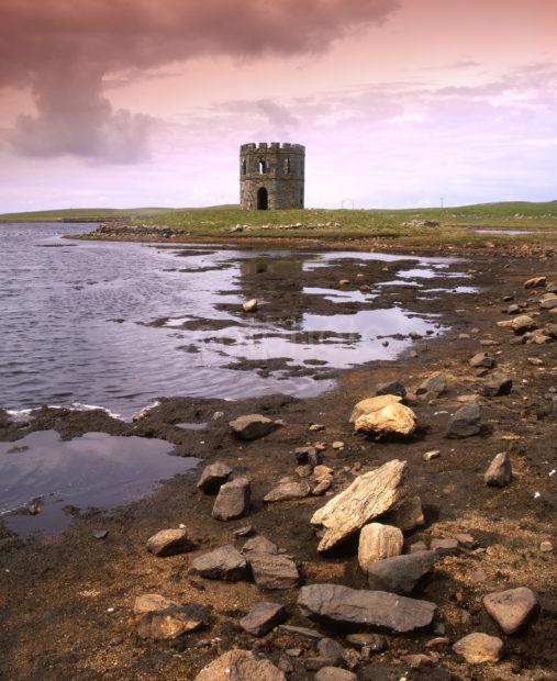 Castellated Folly On Loch Scalpaig North Uist Outer Hebrides