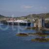 Y3Q9146 Clansman Arrives At Castlebay Barra With Kisimul Castle