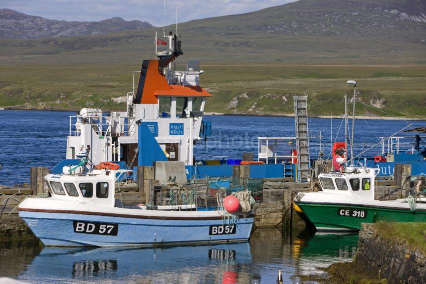 The Crowded Pier At Port Ascaig Islay