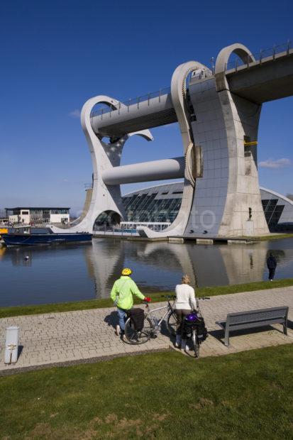 Cyclist Watch The Falkirk Wheel