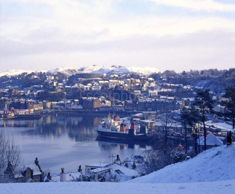 Winter View Of Oban 1980s