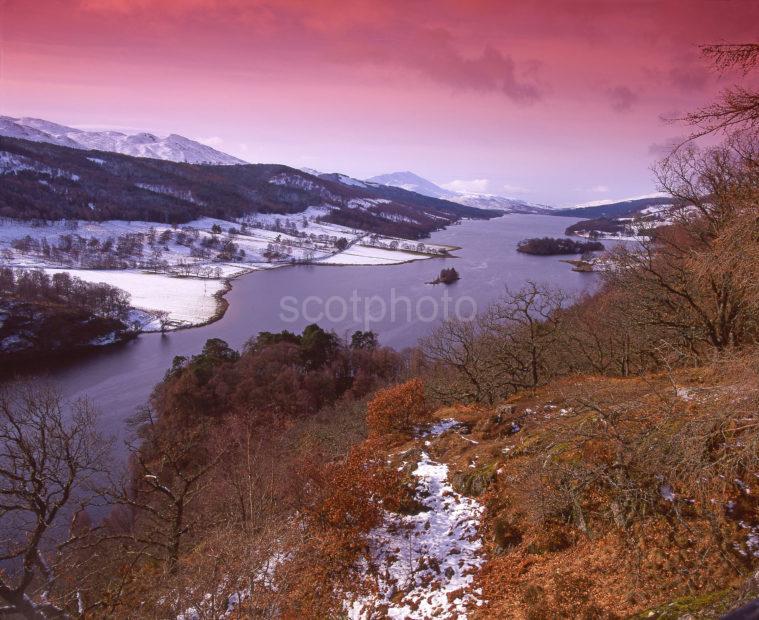 Winter View Across Loch Tummel From Queens View Perthshire