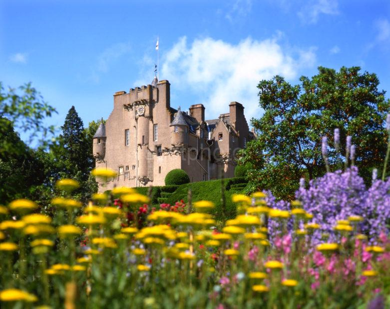 Crathes Castle 16th Cent L Plan Tower House From Gardens Royal Deeside Aberdeenshire