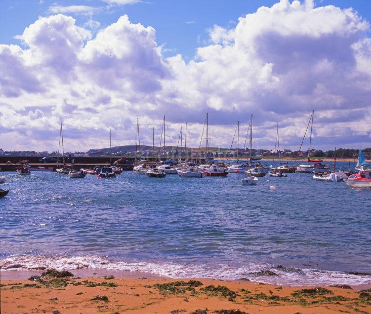 A Busy Scene In The Picturesque Harbour Of Elie East Neuk Fife