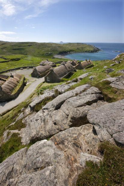 I5D5299 Thatched Blackhouse Village At Gearranach Isle Of Lewis