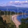 View Across Saddel Bay Towards Island Of Arran Kintyre Argyll