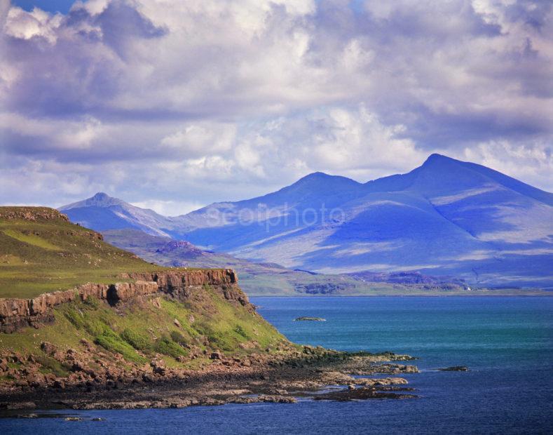 Towards Ben More From Loch Na Keal Volcanic Cliffs