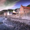 Waters Edge Crovie Village At Foot Of Cliffs Banffashire Coast