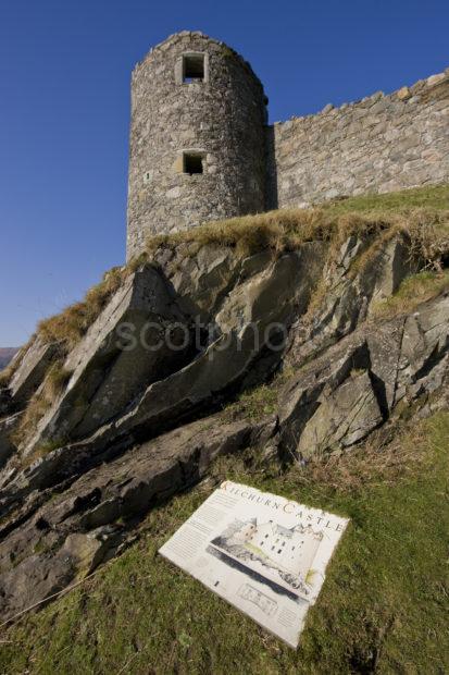 0I5D6515 Kilchurn Ruin With Plaque