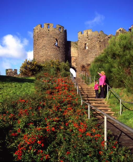 Conwy Castle North Wales With People