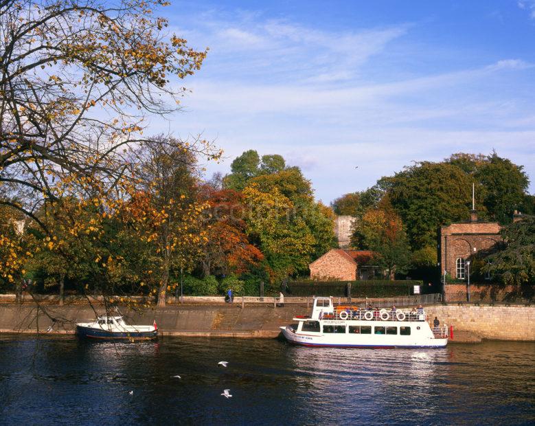 River Ouse York With Boats