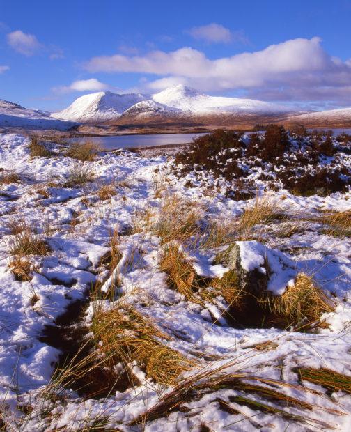 Winter Scene Around Loch Nan Achlaise Rannoch Moor West Highlands