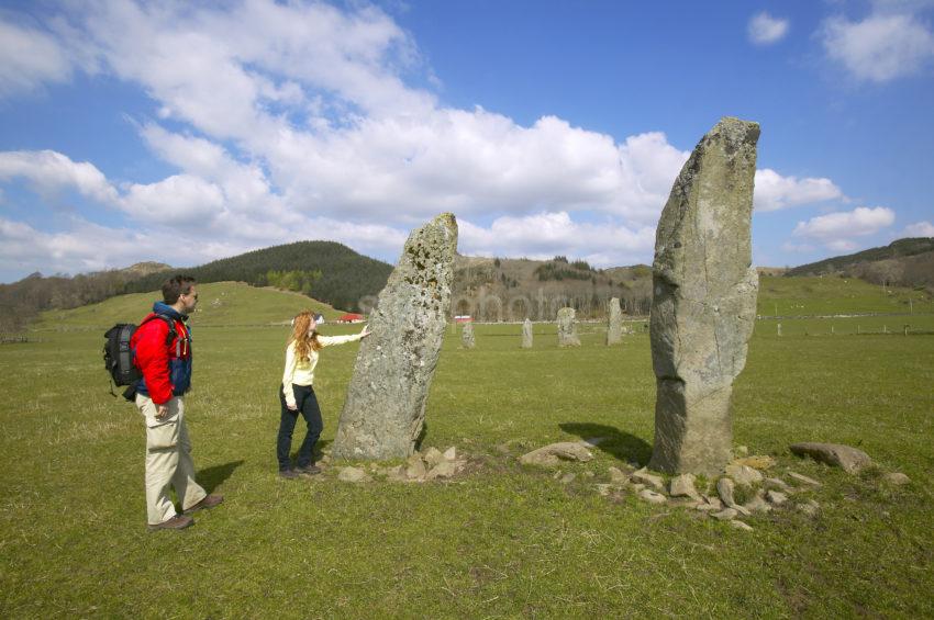 Visitors To The Dunchaigaig Stones Argyll