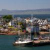 Mallaig Harbour And Town With Eigg 1