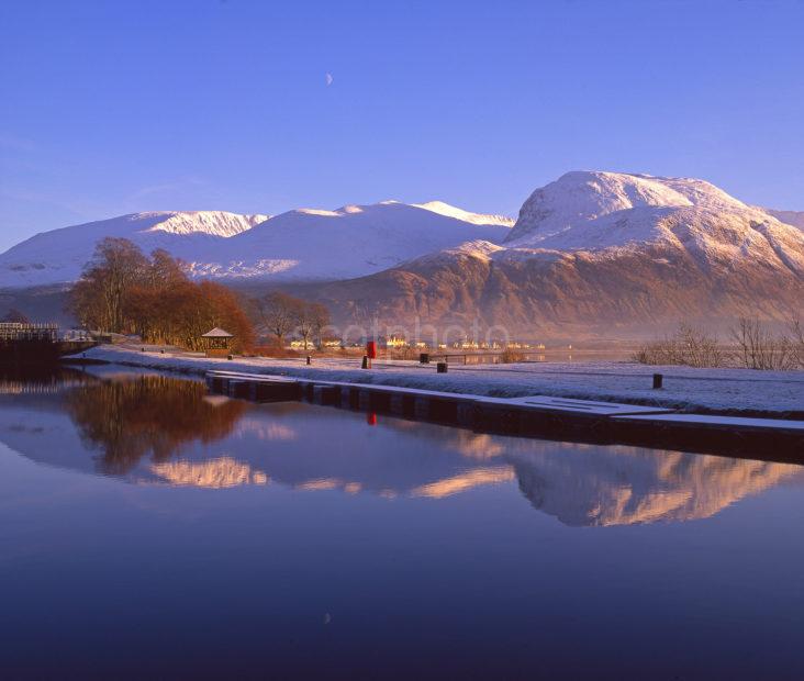 Winter Reflections Of Ben Nevis As Seen From The Corpach Basin Lochaber