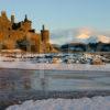 Winter View From Loch Awe Of Kilchurn Castle And Ben Lui