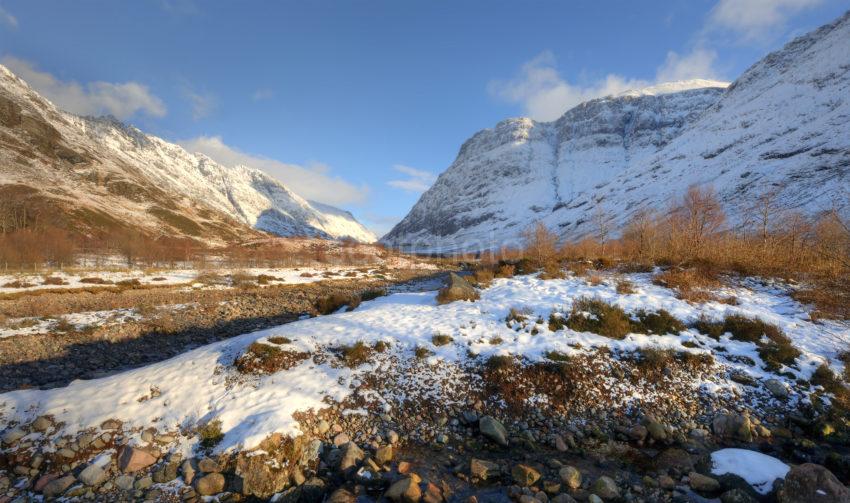 WINTER VIEW LOOKING UP GLENCOE PASS