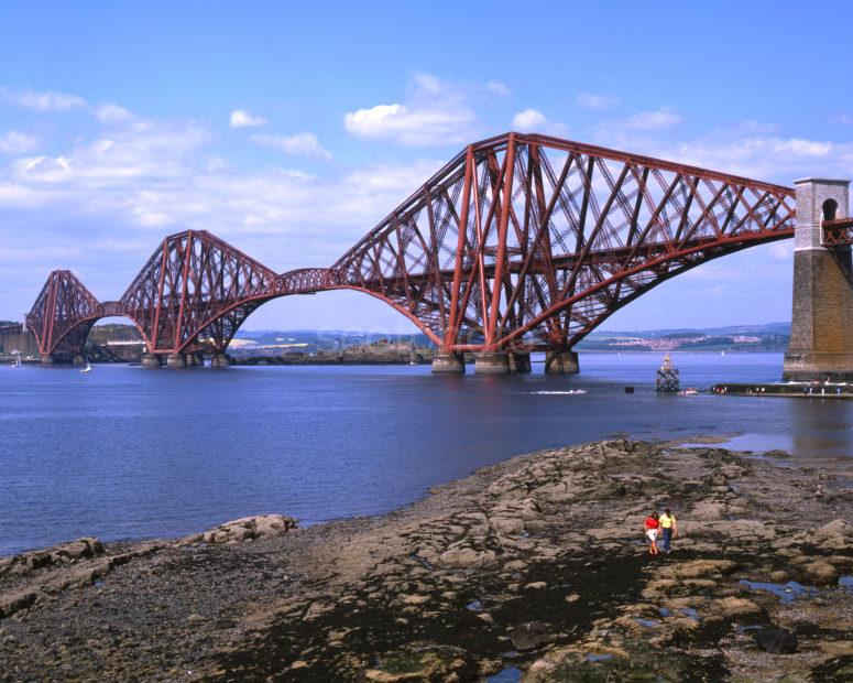 The Forth Rail Bridge From South Queensferry Near Edinburgh